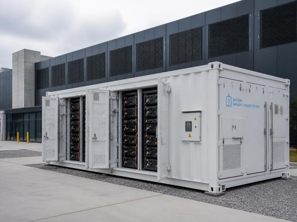 Austrian Batteries – Containerspeicher neben einem Rechenzentrum